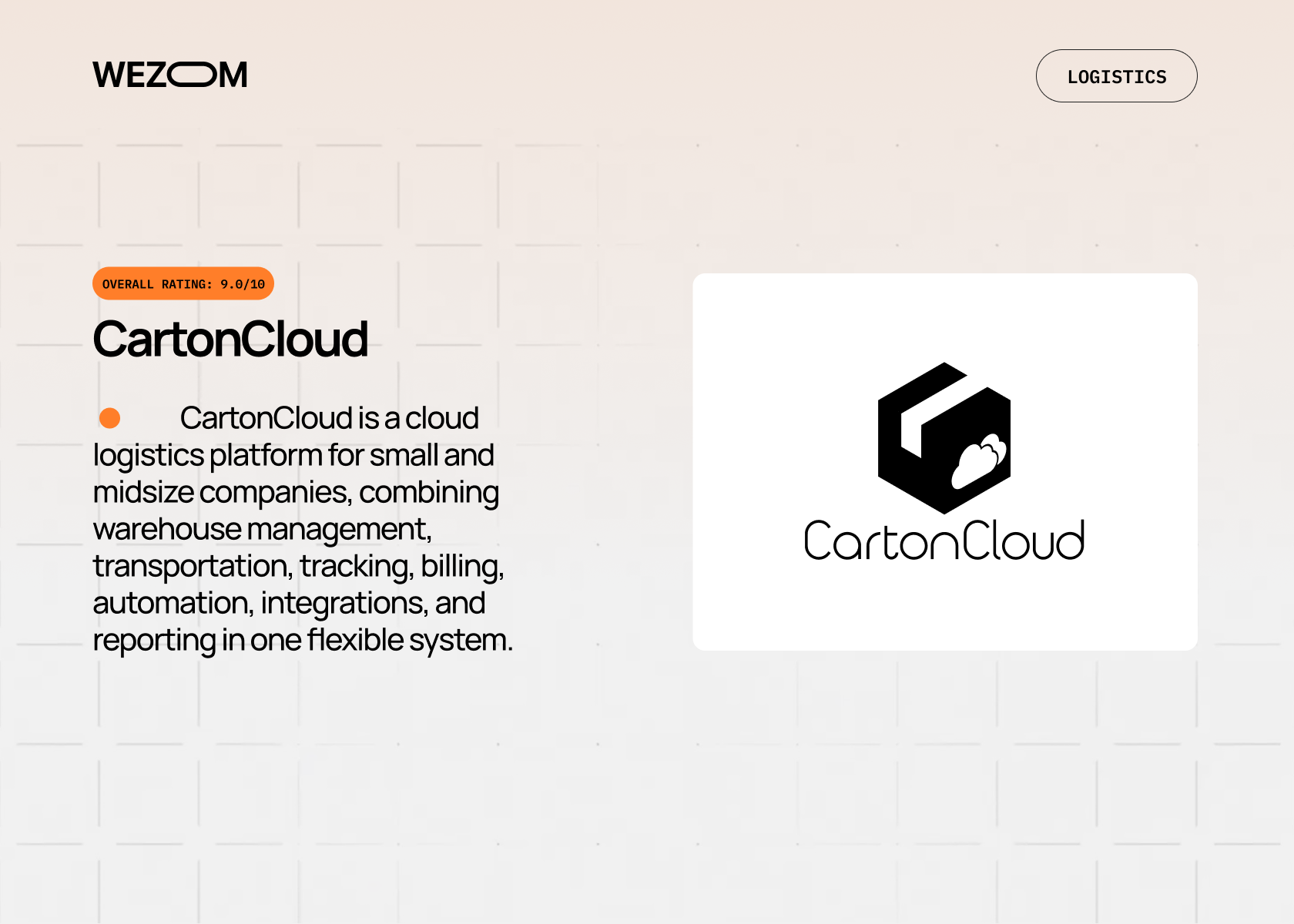 CartonCloud logistics platform included in 3PL software reviews for warehouse and transportation management